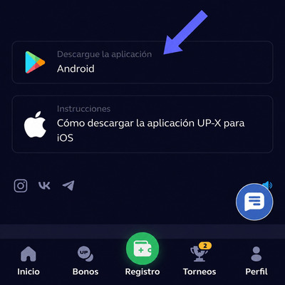 Elegir la versión de UP X